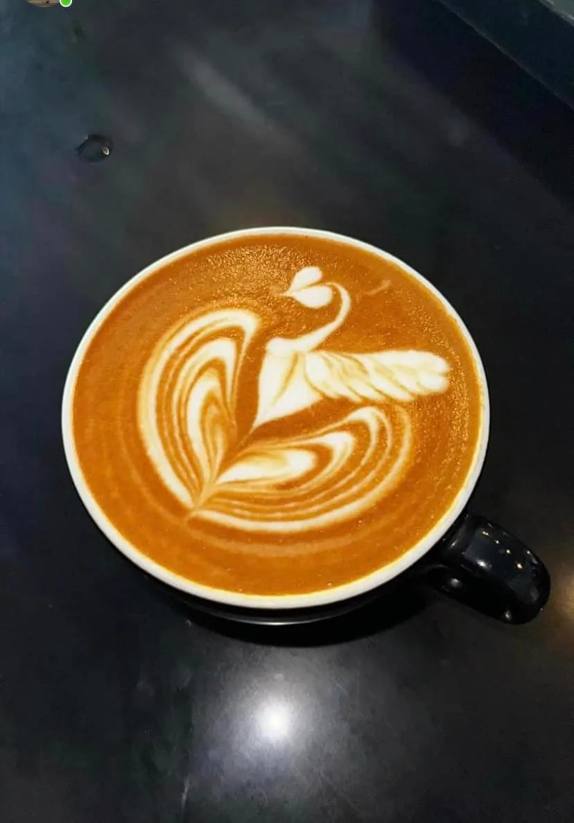Cappuccino được pha tại Gấu Kafe